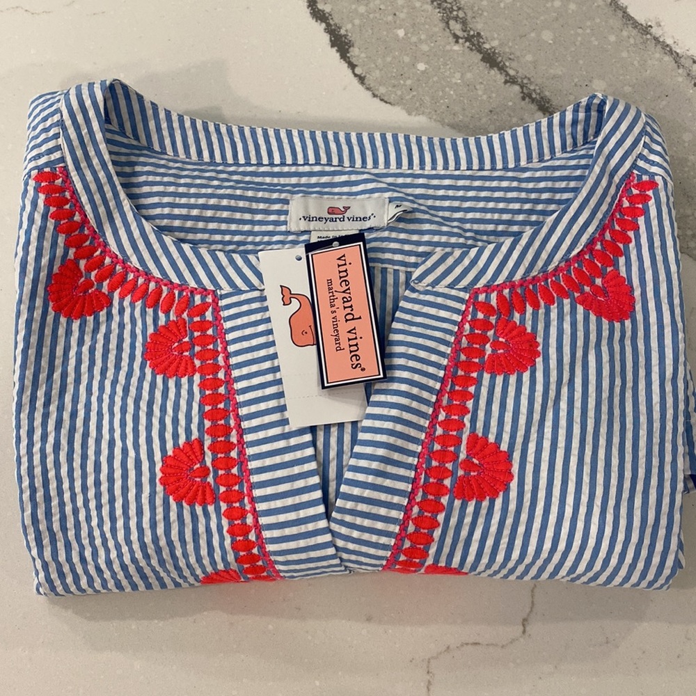 Woven Stripe tunic top